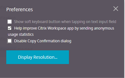 Preferences Enabled