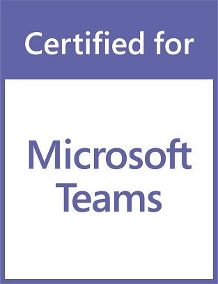 WEB RGB Certified For Microsoft Teams Badge Vertical Purple