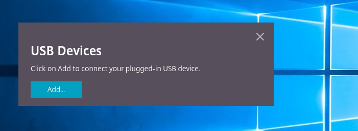 USB Dialog
