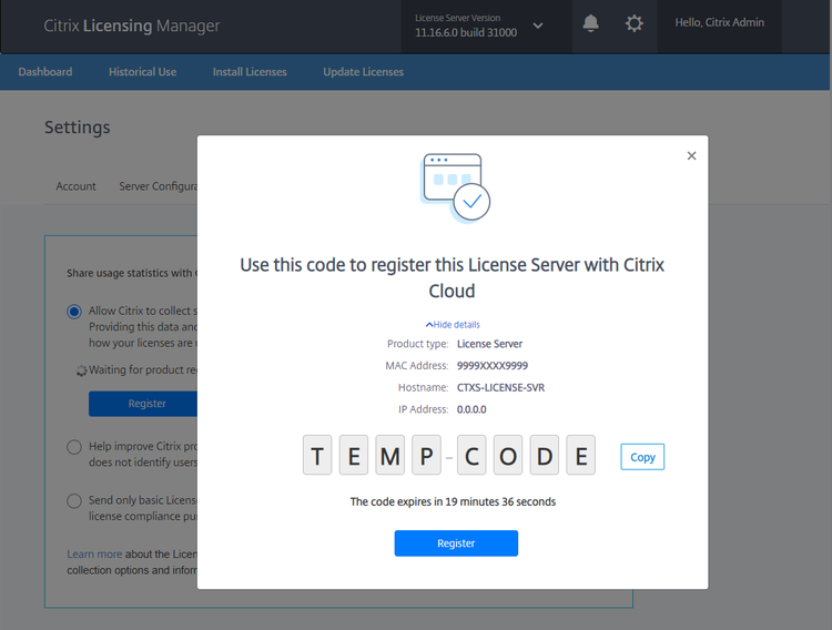 Licensing Server 2