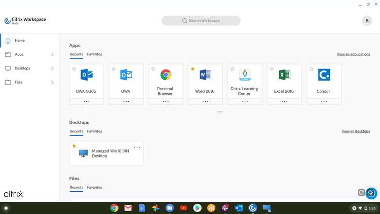 Chrome Enterprise Workspace 1