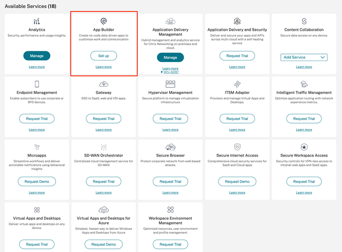 Citrix Workspace App Builder
