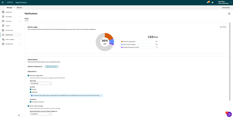11 Email Notification In Session Recording Service