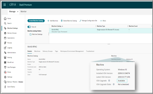 3 Select A Catalog In The Machine Catalog View