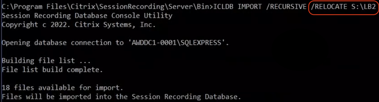6. ICLDB RELOCATE Option