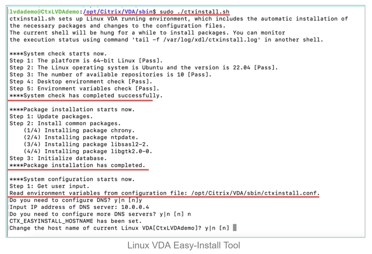 Linux VDA Easy Install Tool