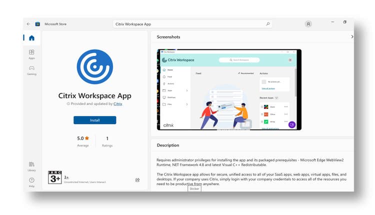 The Citrix Workspace App On The Microsoft App Store