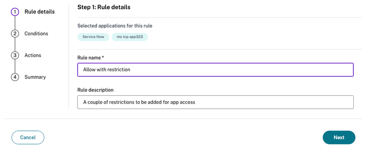 4. Citrix Secure Private Access Services Newly Enhanced Access Policy Configuration Rule Set Up