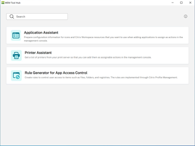 The WEM Tool Hub Is A Collection Of Tools Designed To Simplify The Configuration Experience For WEM Administrators