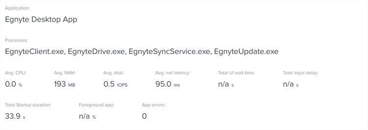 UberAgent Single Application Performance Process Grouping 2x