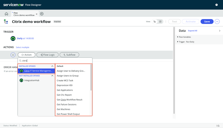 3 Citrixs Integration Into Flow Designer