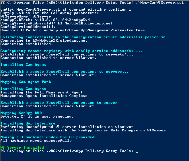 Web Interface Provisioning