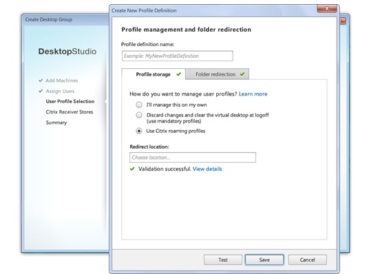 Studio integrates with profile management