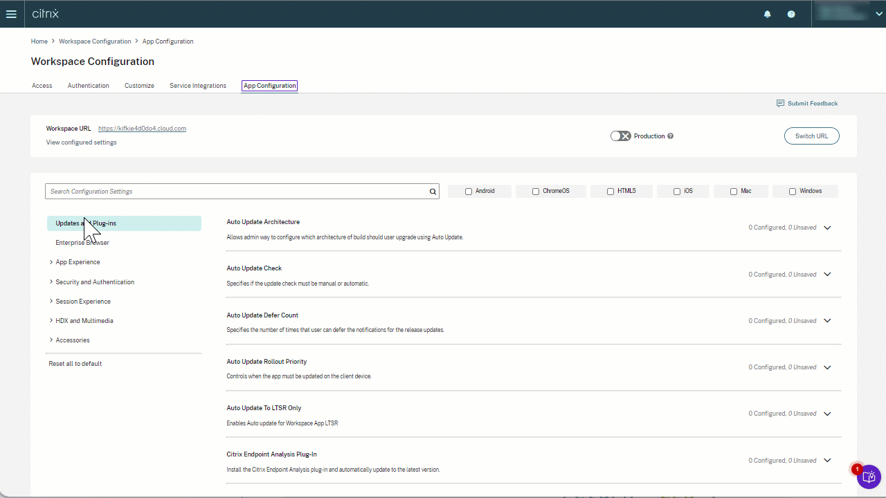 An animation showing a simplified single sign-on with Global App Configuration service 