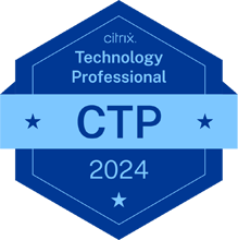 Badge with "Citrix Technology Professional - CTP 2024" text and two stars.