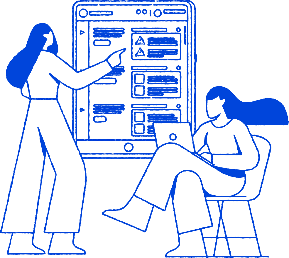 illustration of people and devices