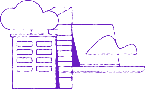 illustration of cloud and devices