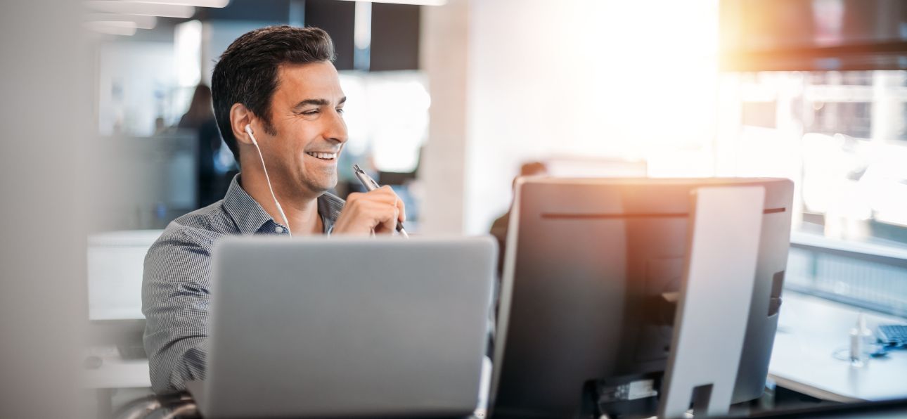 person working on laptop