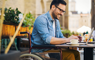 man working on laptop
