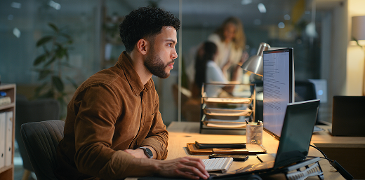 person working in an office setup