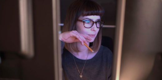 girl at work